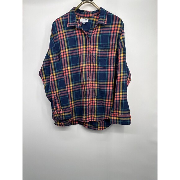 Old Navy Womens Size Xxl Boyfriend Shirt Flannel Evermore Taylor Swift Lookalike - Picture 3 of 8